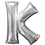 34 inch Silver Letter K Foil Balloon (1)