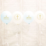 11 inch First Holy Communion Blue Latex Balloon Kit (4)