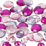 Pink & Purple Assorted Round Decorative Rhinestones (1)