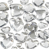 Silver Assorted Hearts Decorative Rhinestones (1)