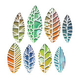 Thinlits Cut Out Leaves By Tim Holtz Die Set (8)