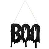 BOO Black Glitter Acrylic Sign - 25cm (1)
