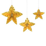 Gold Star Hanging Decorations (3)