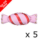 15 inch Pink & Red Candy Foil Balloons (5)