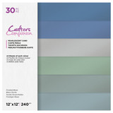 Frosted Blues 12" x 12" Pearlescent Card Pack (30 Sheets)