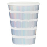Iridescent Striped Paper Cups (10)