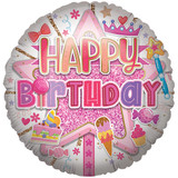 31 inch Happy Birthday Sparkling Treats Round Foil Balloon (1)