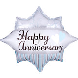 20 inch Elegant Happy Anniversary Burst Foil Balloon (1)