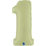 40 inch Olive Green Number 1 Satin Foil Balloon (1)