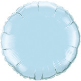 18" Pearl Light Blue Round Foil Balloon (1) - UNPACKAGED