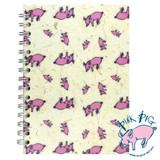A5 Pig Patterned Ivory Portrait Spiral Bound Sketchbook (1)