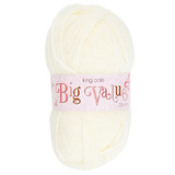 King Cole Big Value Chunky Cream Acrylic Yarn - 100g (1)