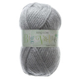 King Cole Big Value Super Chunky Grey Acrylic Yarn - 100g (1)