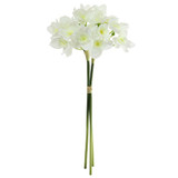 55cm White Silk Narcissus Daffodil Bunch (1)