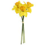 55cm Yellow Three Head Spring Daffodil Bunch (1)