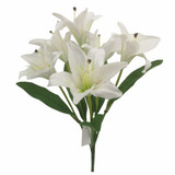 46cm Ivory Lily Bunch - 7 heads (1)