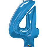 34 inch Sapphire Blue Number 4 Foil Balloon (1)