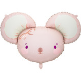 29 inch Light Pink Mouse Foil Balloon (1)
