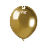 5" Shiny Gold Gemar Latex Balloons (50)