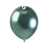 5" Shiny Green Gemar Latex Balloons (50)