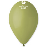 13" Standard Olive Green Gemar Latex Balloons (50)