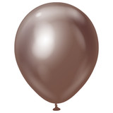 12" Mirror Chocolate Kalisan Latex Balloons (50)