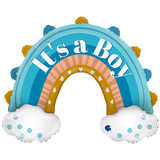 42 inch It's A Boy Boho Blue Rainbow Foil Balloon (1)