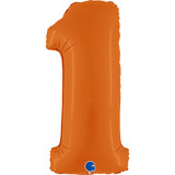 40 inch Orange Matte Number 1 Foil Balloon (1)