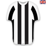 24 inch Black & White Stripe Sports Shirt Foil Balloon (1)