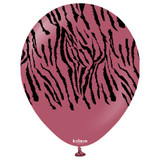 12 inch Safari Tiger Wild Berry Kalisan Latex Balloons (25)