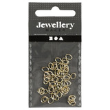 Golden Oval Jump Rings (50)