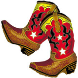 36 inch Classic Western Boots Foil Balloon (1)