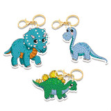 Dinosaur Friends Crystal Art Keyring Kit (3)