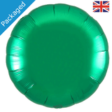 36" Green Round Foil Balloon (1) - Packaged