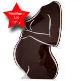 3D Pregnancy Silhouette Brown & Natural Acrylic Shape (1)