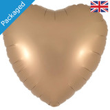 18" Satin Latte Heart Foil Balloon (1)