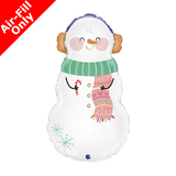14 inch Smiling Snowman Foil Balloon (1) - UNPACKAGED