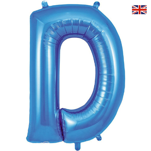 34 inch Oaktree Blue Letter D Foil Balloon (1)