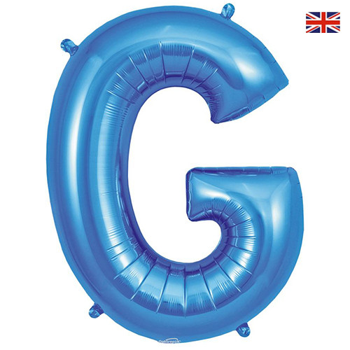 34 inch Oaktree Blue Letter G Foil Balloon (1)