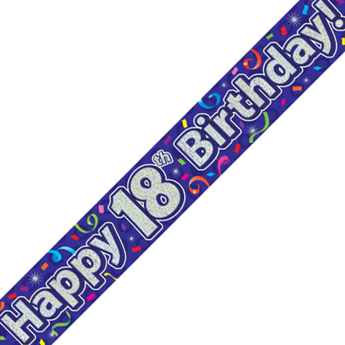 18th Birthday Streamers Banner - 2.7m (1)