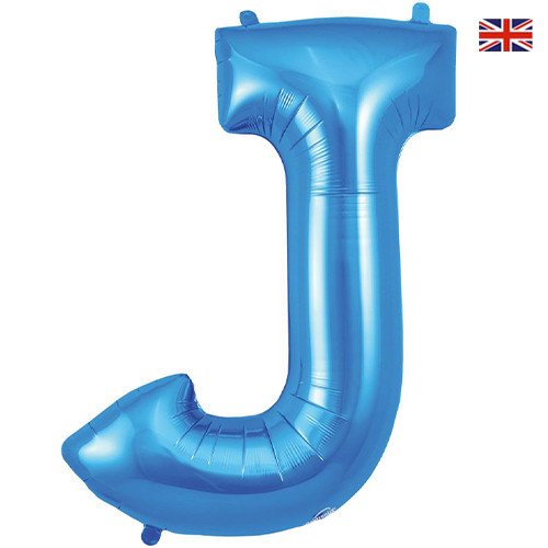 34 inch Oaktree Blue Letter J Foil Balloon (1)