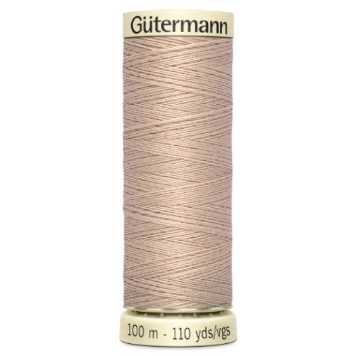 Gutermann Beige Sew All Thread - 100m (1)