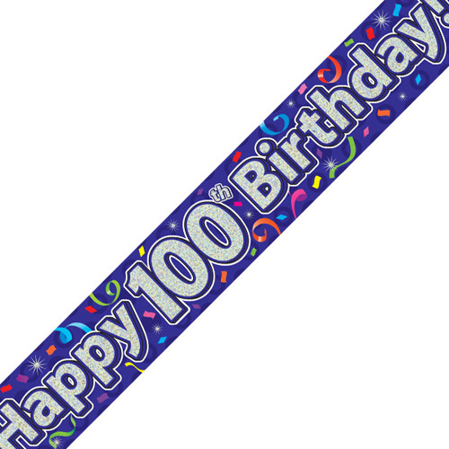 100th Birthday Streamers Banner - 2.7m (1)