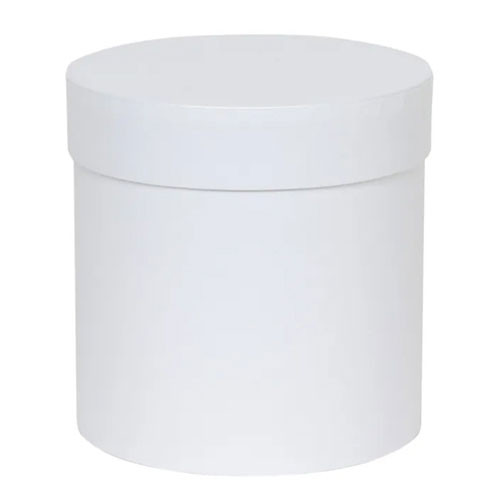 white hat box for wedding flowers