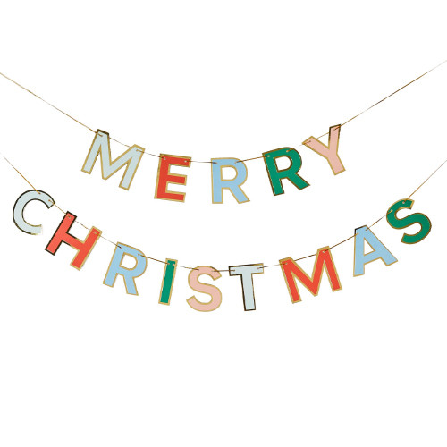 Pastel Merry Christmas Banner - 2.5m (1) Pastel Merry Christmas Banner - 2.5m (1)