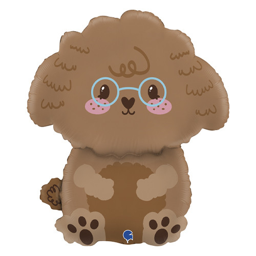 28 inch Cute Toy Poodle Foil Balloon (1)