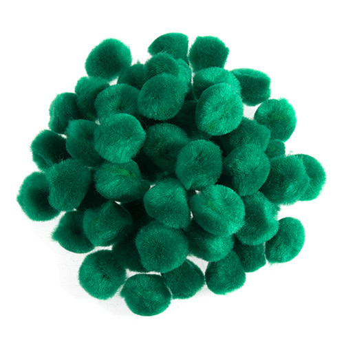 Green Pom Poms - 12mm (100)