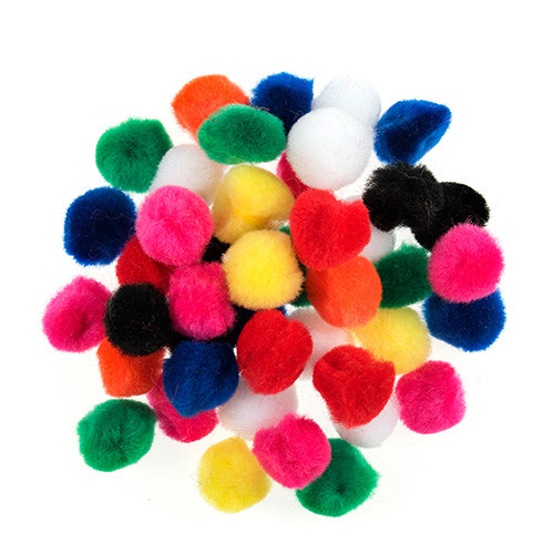 Assorted Pom Poms - 13mm (100) Assorted Pom Poms - 13mm (100)