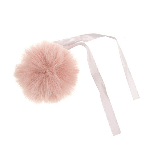 Light Pink Faux Fur Pom Pom - 60mm (1)