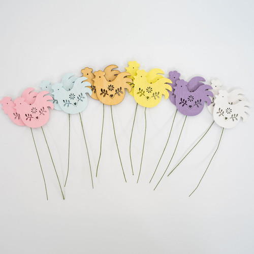 Easter Chicken Floristry Picks in a variety of colours!